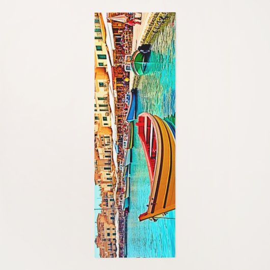 Lebhafter Hafen: mediterrane Bliss Yogamatte (Rückseite)