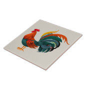 Lebhafter Hahn Fliese (Seite)