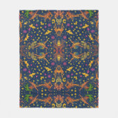 Lebhafter Halloween Night Sky mit farbenfrohen Ste Fleecedecke (Vorderseite)