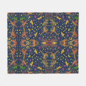 Lebhafter Halloween Night Sky mit farbenfrohen Ste Fleecedecke (Vorderseite (Horizontal))