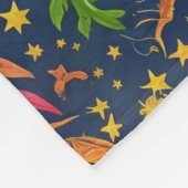 Lebhafter Halloween Night Sky mit farbenfrohen Ste Fleecedecke (Ecke)