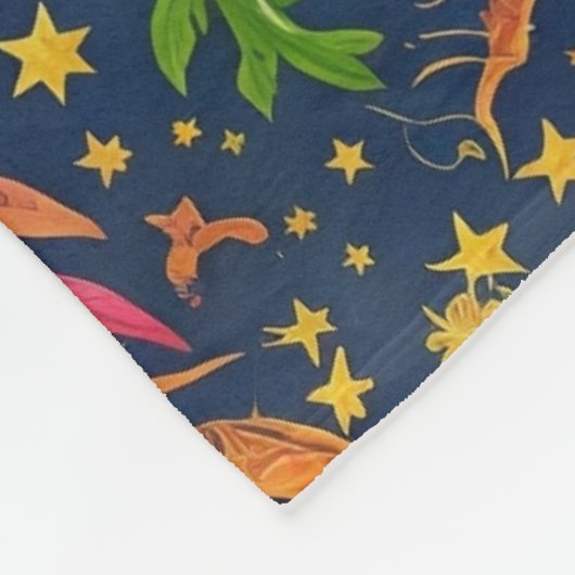 Lebhafter Halloween Night Sky mit farbenfrohen Ste Fleecedecke (Ecke)