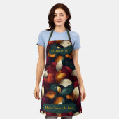 Lebhafter Herbst belebt Schürze mit Individuelle N (Getragen)