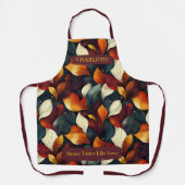 Lebhafter Herbst belebt Schürze mit Individuelle N (Vorderseite)