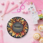 Lebhafter Herbstfolien-Erntedank Pappteller (Party)