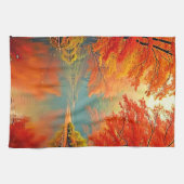 Lebhafter Herbstwald Geschirrtuch (Horizontal)