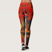 Lebhafter Herbstwald Leggings (Rückseite)