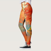 Lebhafter Herbstwald Leggings (Links)