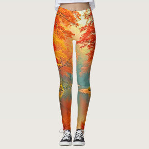 Lebhafter Herbstwald Leggings