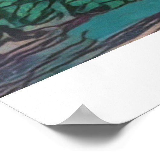 Lebhafter Herbstwald - Poster (Ecke)