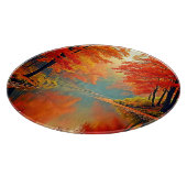 Lebhafter Herbstwald Schneidebrett (Ecke)