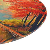 Lebhafter Herbstwald Schneidebrett (Ecke)