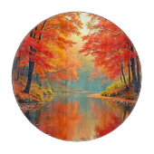 Lebhafter Herbstwald Schneidebrett (Vorderseite)