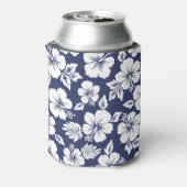 Lebhafter Hibiskus: florales nahtloses Muster. Dosenkühler (Kanne Rückseite)