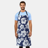 Lebhafter Hibiskus: florales nahtloses Muster. Schürze (Getragen)