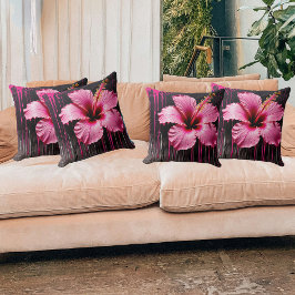 Lebhafter Hibiskus Splash Kissen