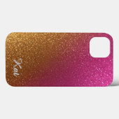 Lebhafter Hintergrund für Rosa und Glitterie Case-Mate iPhone Hülle (Rückseite (Horizontal))