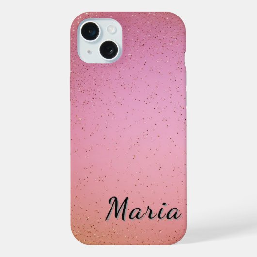Lebhafter Hintergrund für Rosa und Glitterie iPhone Hülle (Rückseite)