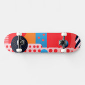 Lebhafter Hintergrund mit Kreise und Formen Skateboard (Horizontal)