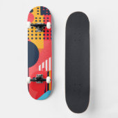 Lebhafter Hintergrund mit Kreisen Skateboard (Vorderseite)