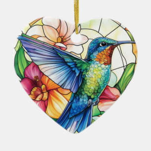 Lebhafter Hummingbird erhalten Keramik Ornament