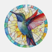 Lebhafter Hummingbird erhalten Ornament Aus Glas (Rückseite)