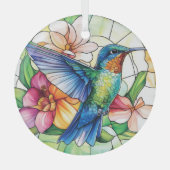 Lebhafter Hummingbird erhalten Ornament Aus Glas (Vorderseite)