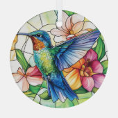Lebhafter Hummingbird erhalten Ornament Aus Glas (Rückseite)