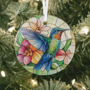 Lebhafter Hummingbird erhalten Ornament Aus Glas