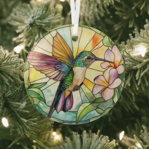 Lebhafter Hummingbird erhalten Ornament Aus Glas