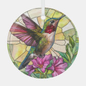 Lebhafter Hummingbird erhalten Ornament Aus Glas (Vorderseite)