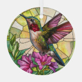 Lebhafter Hummingbird erhalten Ornament Aus Glas (Rückseite)