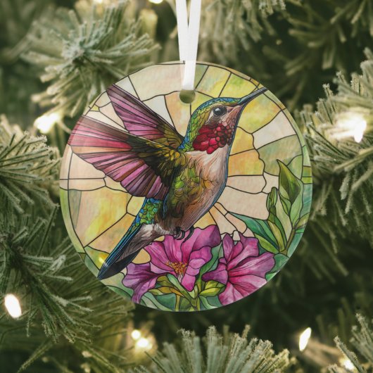 Lebhafter Hummingbird erhalten Ornament Aus Glas (InSitu)