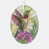 Lebhafter Hummingbird erhalten Ornament Aus Glas (Vorderseite links)