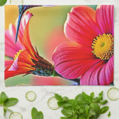 Lebhafter Hummingbird im Sunset Design Geschirrtuch (Gefaltet)