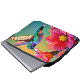 Lebhafter Hummingbird im Sunset Design Laptopschutzhülle (Vorne Knopf)