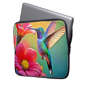 Lebhafter Hummingbird im Sunset Design Laptopschutzhülle (Vorderseite Links)