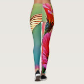 Lebhafter Hummingbird im Sunset Design Leggings (Rückseite)