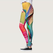 Lebhafter Hummingbird im Sunset Design Leggings (Links)