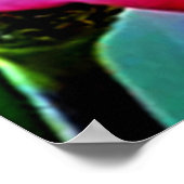 Lebhafter Hummingbird im Sunset Design Poster (Ecke)