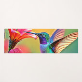 Lebhafter Hummingbird im Sunset Design Yogamatte (Vorderseite (Horizontal))