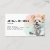 Lebhafter Hundeliebhaber Visitenkarte (Rückseite)