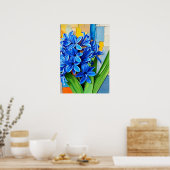 Lebhafter Hyazinth im modernen Abstrakten Stil Poster (Küche)