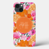 Lebhafter Individuelle Name in Rosa und Orange Blu Case-Mate iPhone Hülle (Rückseite)