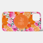 Lebhafter Individuelle Name in Rosa und Orange Blu Case-Mate iPhone Hülle (Rückseite (Horizontal))