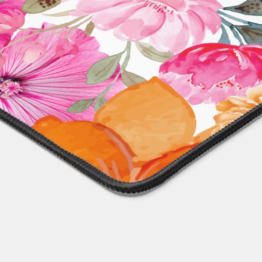 Lebhafter Individuelle Name in Rosa und Orange Blu Schreibtischunterlage (Ecke)