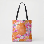 Lebhafter Individuelle Name in Rosa und Orange Blu Tasche (Vorderseite)