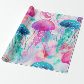 Lebhafter Jellyfish Geschenkpapier (Ungerollt)