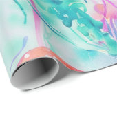 Lebhafter Jellyfish Geschenkpapier (Rolleneckpunkt)