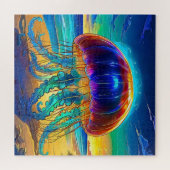 Lebhafter Jellyfish Sunset Puzzle (Horizontal)